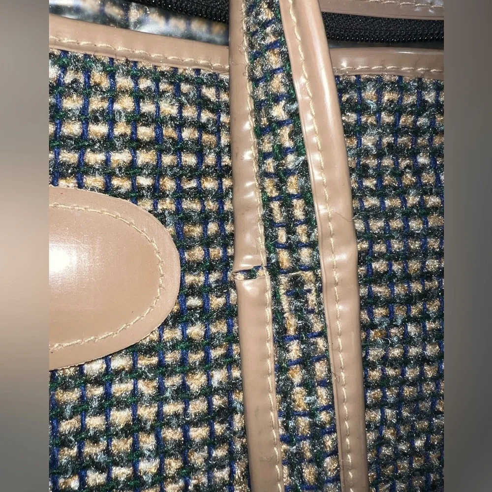 Vintage 60’s Skyway Tweed Plaid Carry On Bag Luggage
